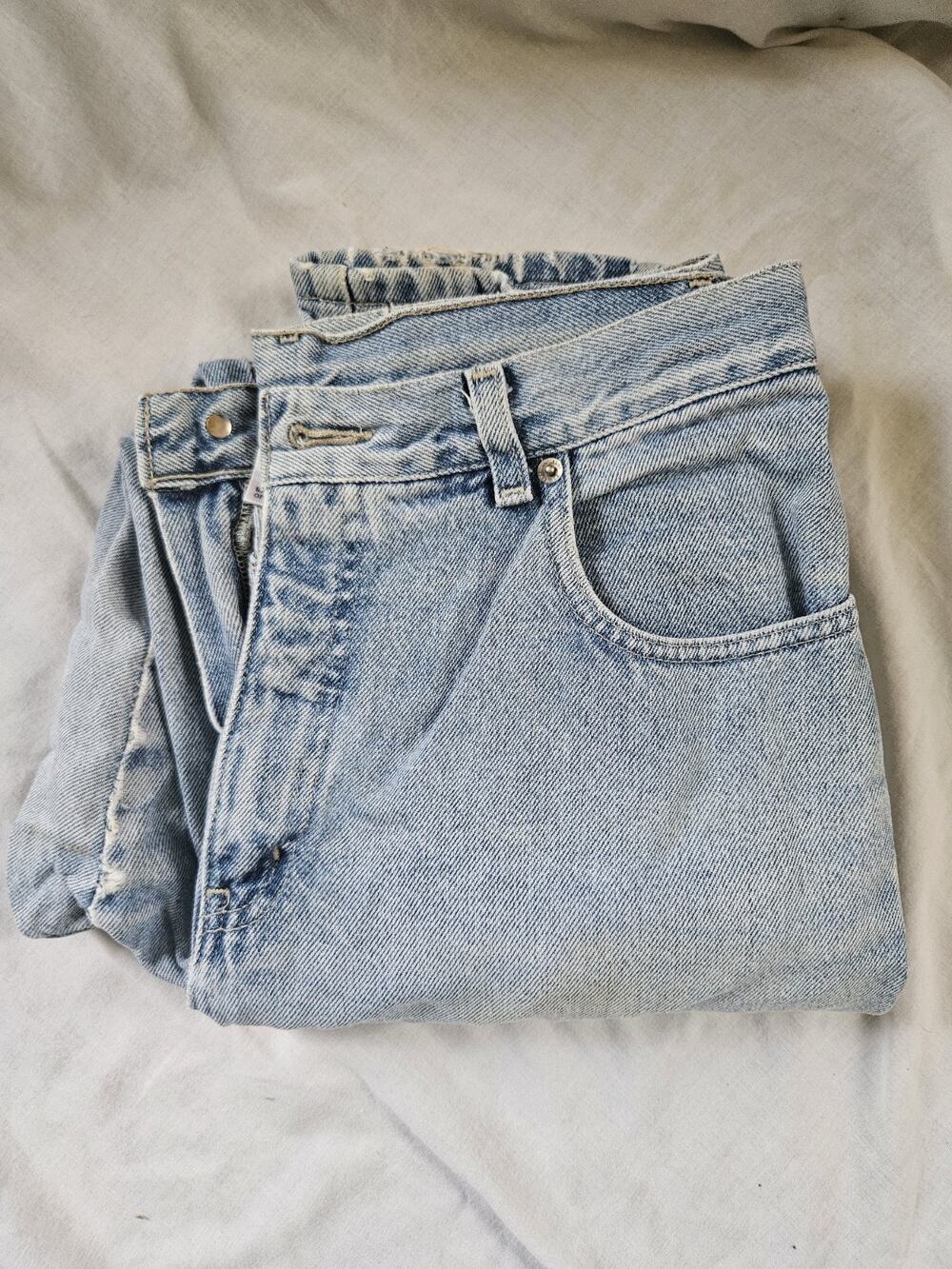 Vintage NY Jeans Womens 10 Blue Classic Fit 90s High Rise Tapered Mom Denim Zip